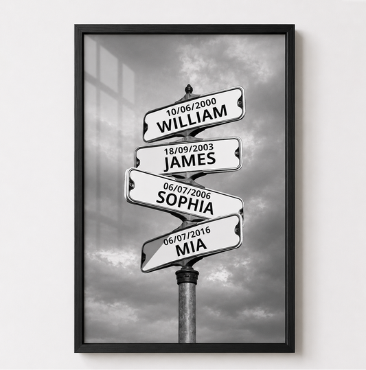 My Street Sign Custom Children Names Personalized Poster Print