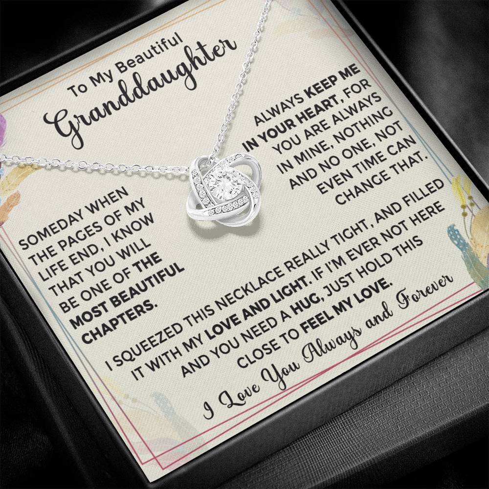 Gift for Granddaughter - Most Beautiful Chapter - Love Knot Necklace