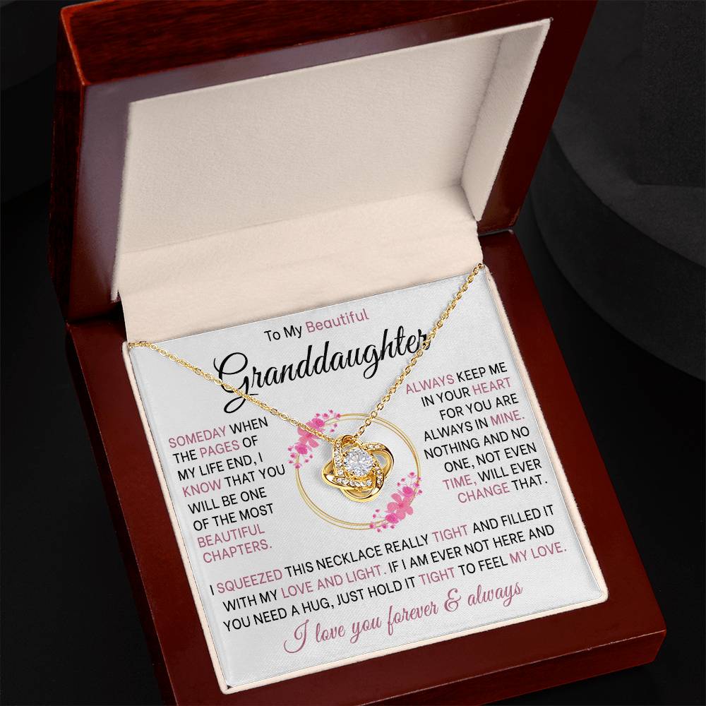 Beautiful Gift for Granddaughter - Most Beautiful Chapter - Love Knot Necklace