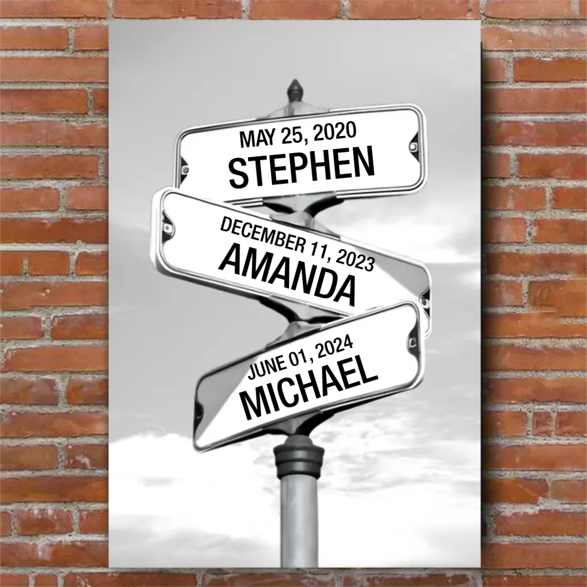 My Street Sign Custom Children Names Personalized Poster Print