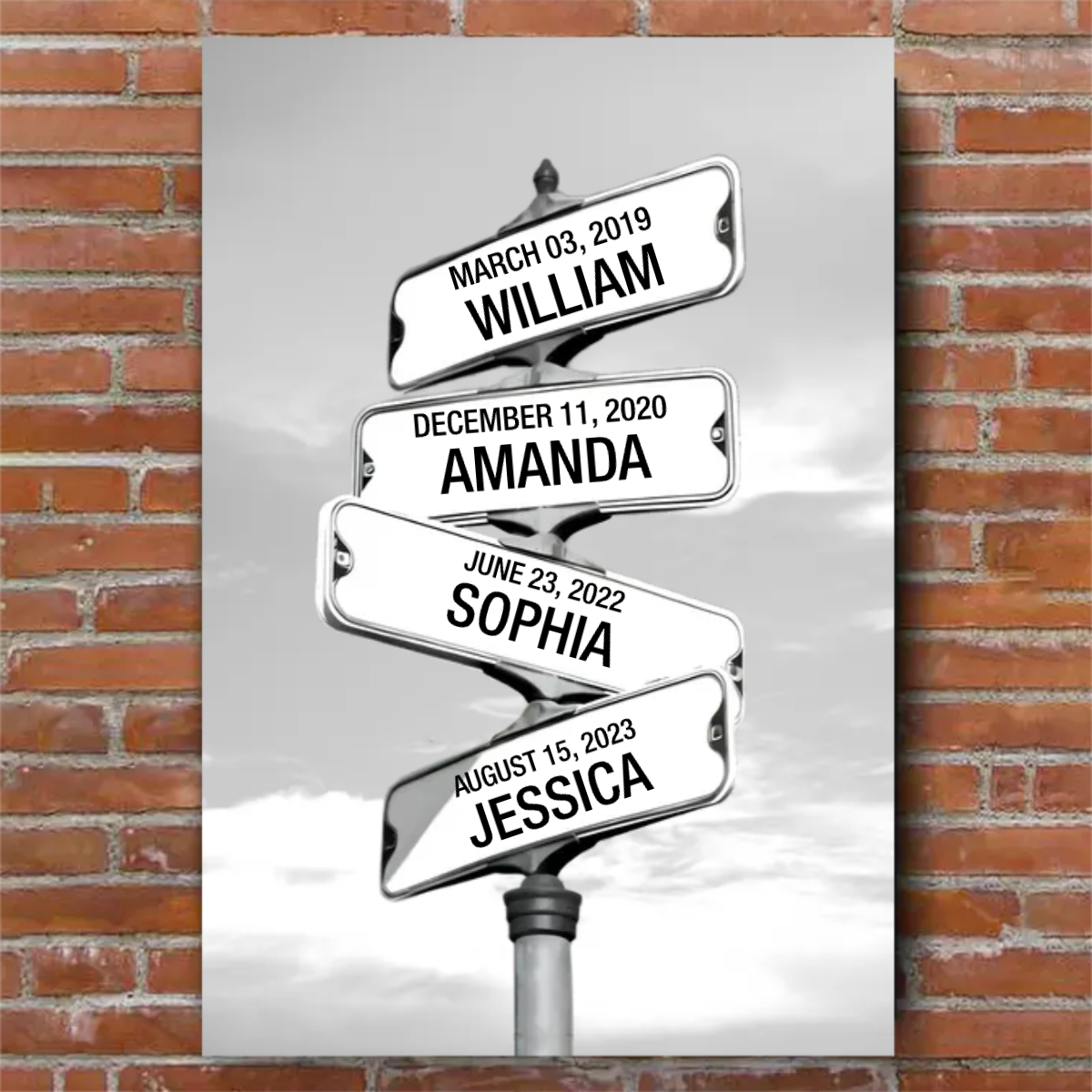 My Street Sign Custom Children Names Personalized Poster Print