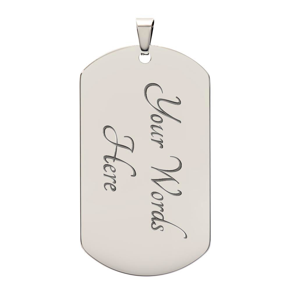 To My Grandson - Dog Tag Necklace