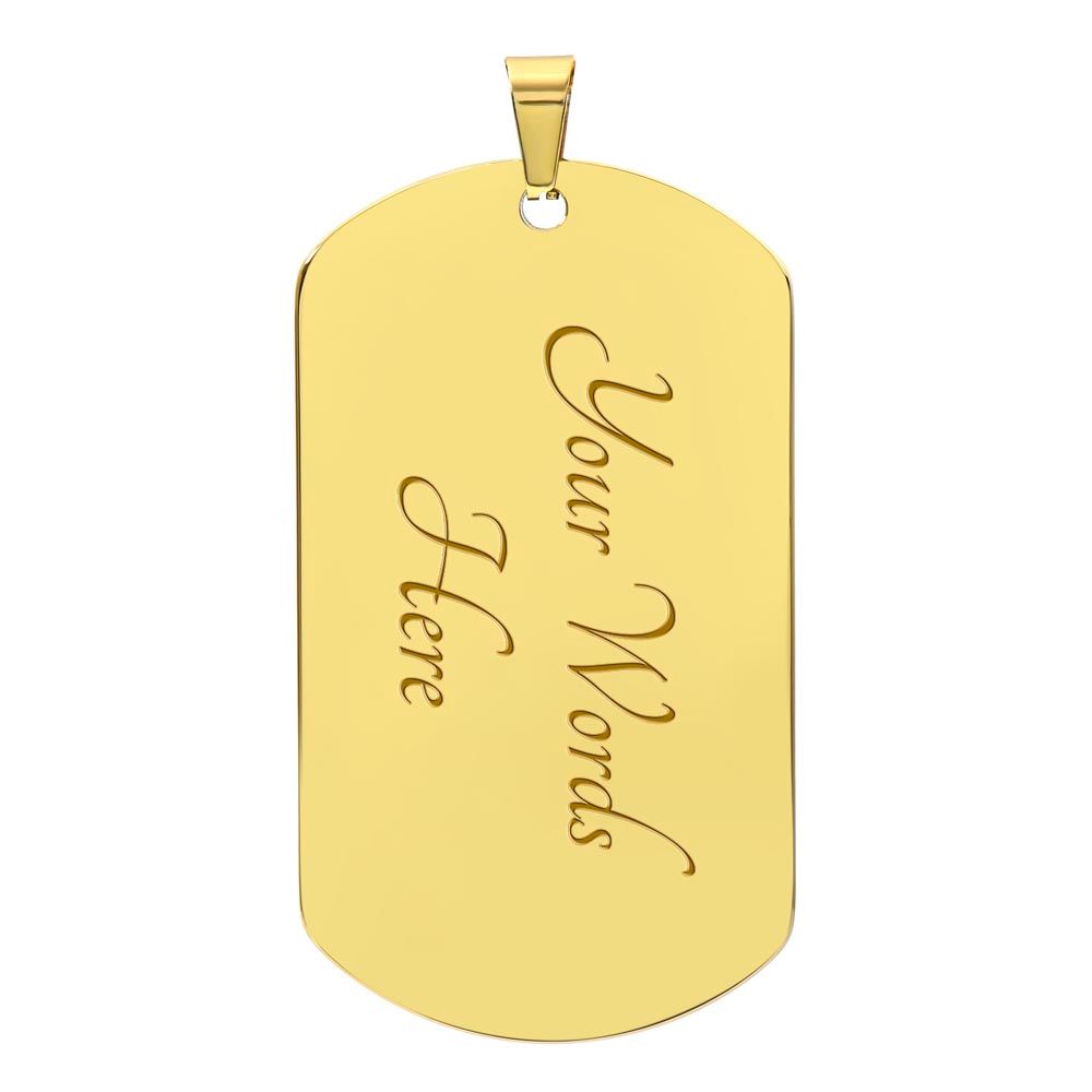 To My Grandson - Dog Tag Necklace