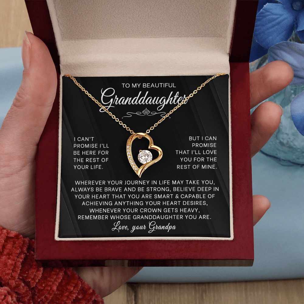 To My Granddaughter - Unbreakable Bond - Forever Love Necklace
