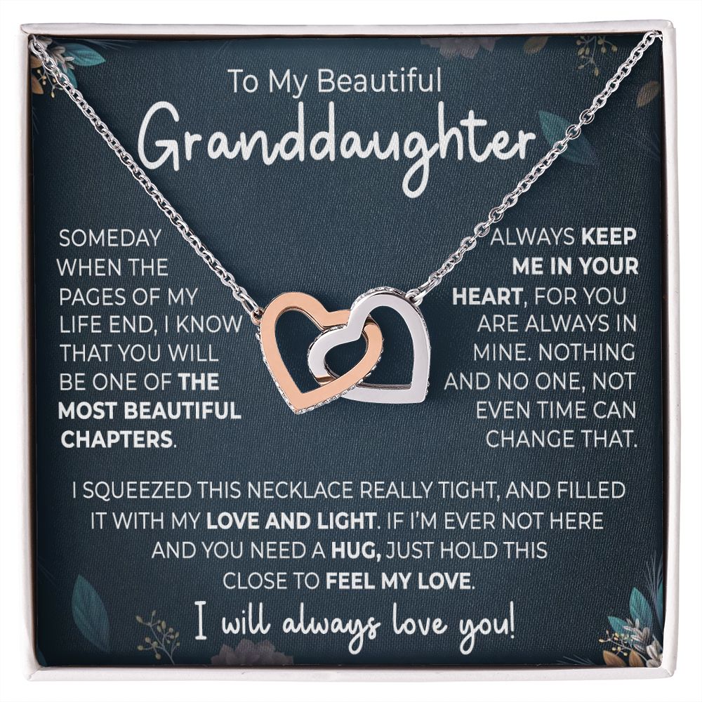 Granddaughter - Beautiful Chapters - Interlocking Hearts Necklace