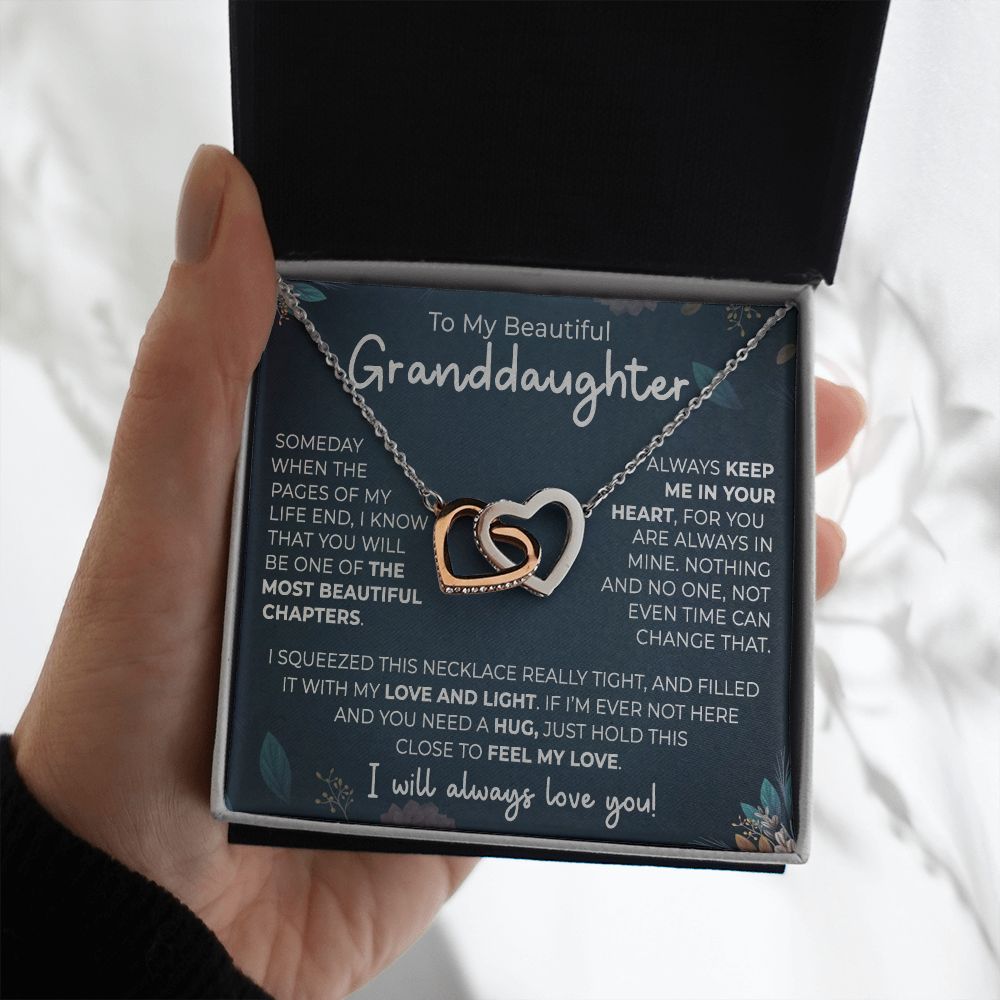 Granddaughter - Beautiful Chapters - Interlocking Hearts Necklace