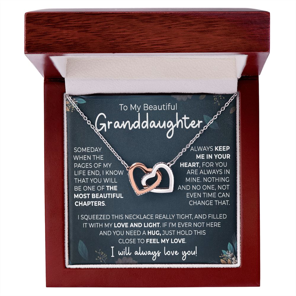 Granddaughter - Beautiful Chapters - Interlocking Hearts Necklace