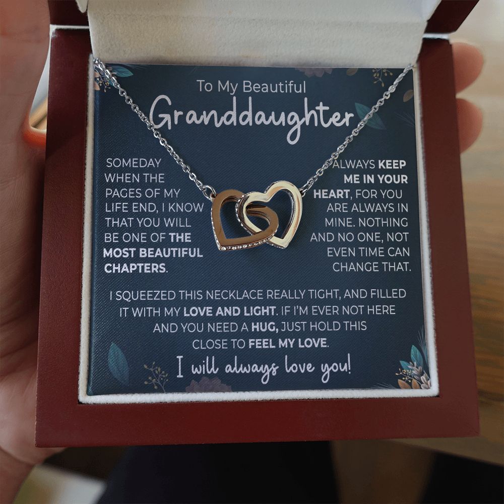 Granddaughter - Beautiful Chapters - Interlocking Hearts Necklace