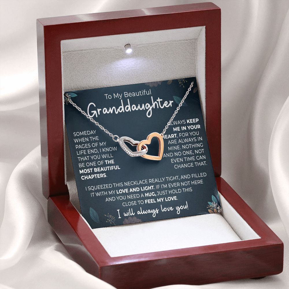 Granddaughter - Beautiful Chapters - Interlocking Hearts Necklace