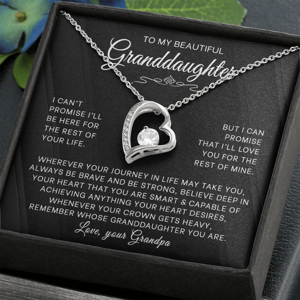 To My Granddaughter - Unbreakable Bond - Forever Love Necklace