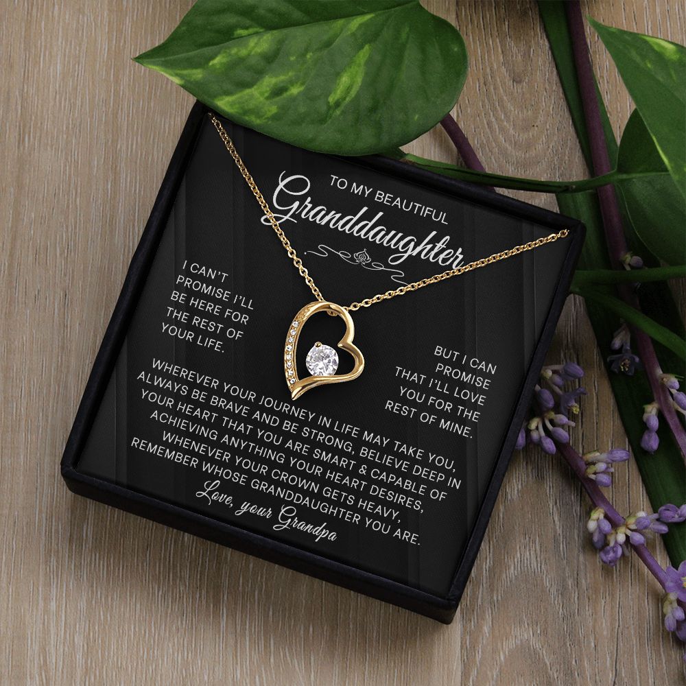 To My Granddaughter - Unbreakable Bond - Forever Love Necklace